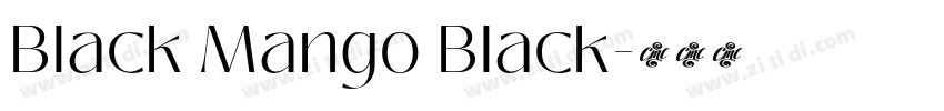 Black Mango Black字体转换